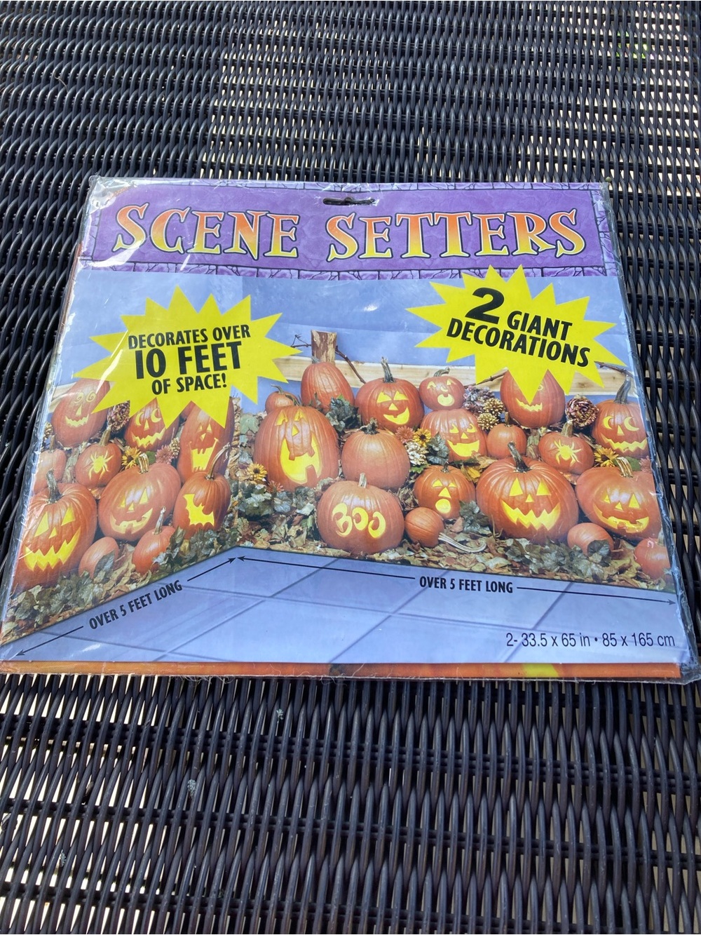 Vintage Amscan Halloween fall scene setter for wall